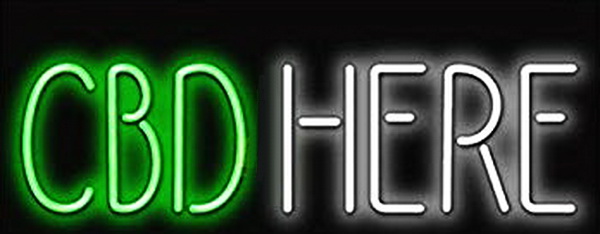 CBD Here Neon Sign